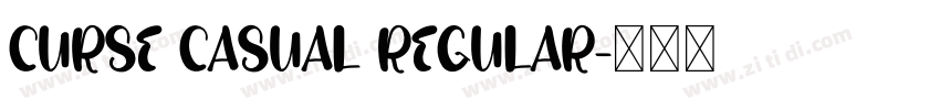 Curse Casual Regular字体转换
